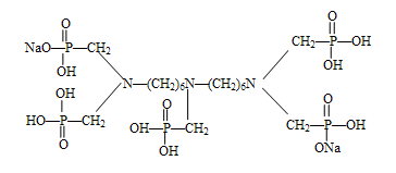 双1，6-亚己基三胺五甲叉***酸钠（BHMTPh•PN）结构式