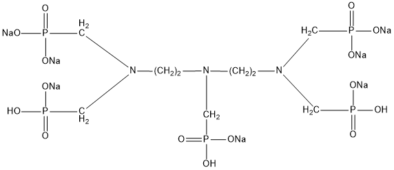 二乙烯三胺五甲叉***酸七钠(DTPMP•Na7)结构式
